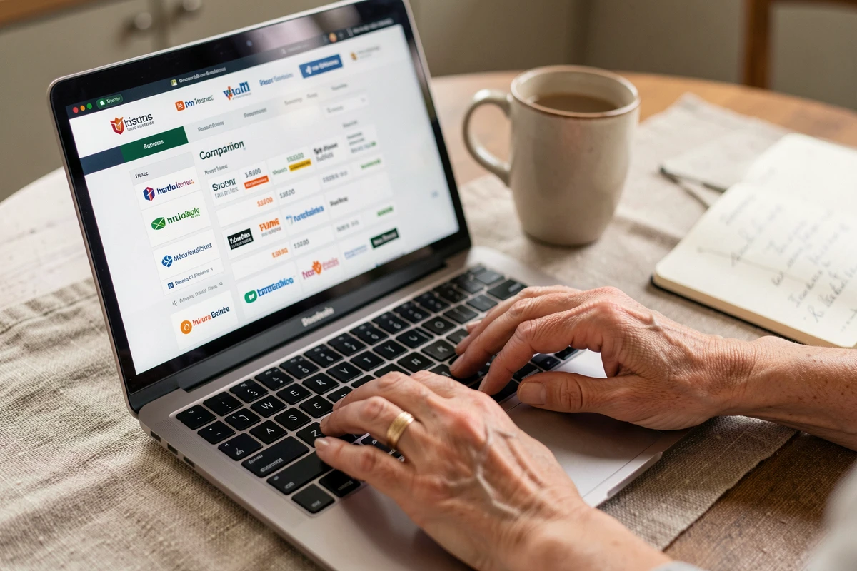 Propriétaire utilisant un comparateur en ligne pour trouver la meilleure assurance loyer impayé