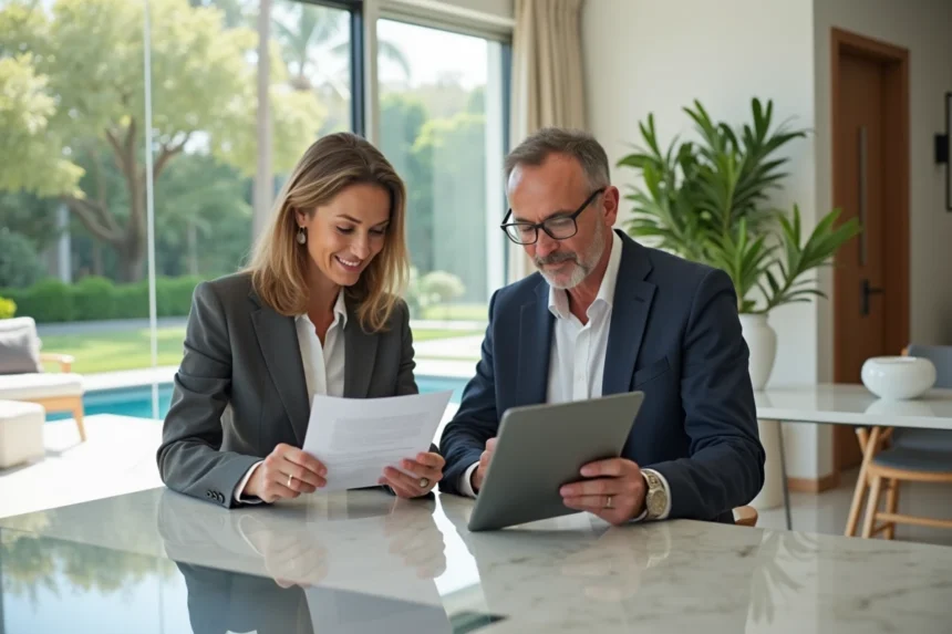 Couple d adultes dans une cuisine moderne et lumineuse